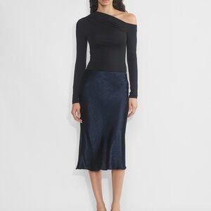 Aritzia Babaton Navy slip Skirt
